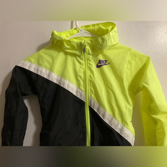 Nike lime green jacket coat outfit 4T toddler boy cloths windbreaker raincoat - Picture 3 of 11